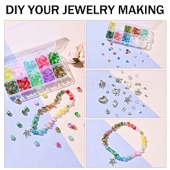 DIY Mixed Shapes Acrylic Beads & Alloy Pendants Bracelet Making Kits&nbsp;DIY-YW0010-99