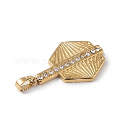 Ion Plating(IP) 304 Stainless Steel with Crystal Rhinestone Pendants&nbsp;STAS-G307-07G