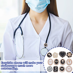12Pcs Resin Enamel Stethoscope Pendant Decorations&nbsp;HJEW-OC00217