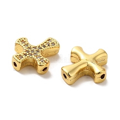Brass Micro Pave Cubic Zirconia Beads&nbsp;KK-C072-08G
