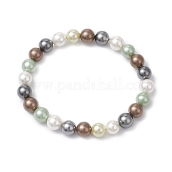 Shell Pearl Beads Stretch Bracelets For Women&nbsp;BJEW-JB11340