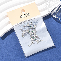 SHEGRACE Brass Micro Pave Cubic Zirconia Pendants&nbsp;XGRQ1U254-380P