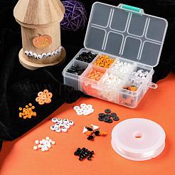 3 Colors 1155Pcs DIY Halloween Theme Stretch Bracelets Making Kits&nbsp;DIY-LS0001-22A