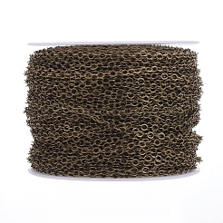Brass Flat Oval Cable Chains&nbsp;CHC029Y-AB