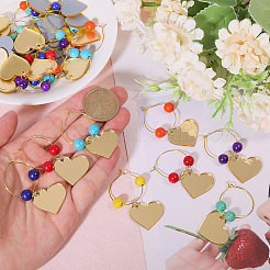 28Pcs Synthetic Turquoise Wine Glass Charms&nbsp;AJEW-CA00006