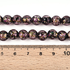 Handmade Foil Glass Beads Strands&nbsp;FOIL-N029-05A