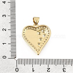 Brass Micro Pave Clear Cubic Zirconia Pendants&nbsp;CU-CBAF50C-18G