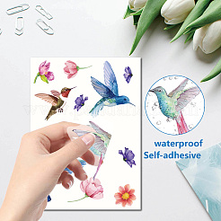 8Pcs 8 Styles Rectangle Plastic Window Stickers&nbsp;DIY-WH20015-003