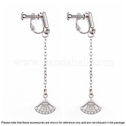 Brass Screw Clip-on Earring Converters Findings&nbsp;KK-N229-01C