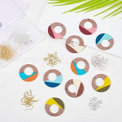 DIY Walnut Wooden Dangle Earring Making Kits&nbsp;DIY-OC0006-62