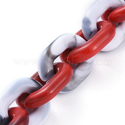 Handmade Acrylic Cable Chains&nbsp;AJEW-JB00654-M