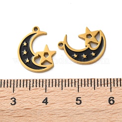 Ion Plating(IP) 304 Stainless Steel Enamel Charms&nbsp;STAS-M102-49G