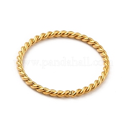 304 Stainless Steel Twist Rope Finger Ring for Women&nbsp;RJEW-P036-01G-F