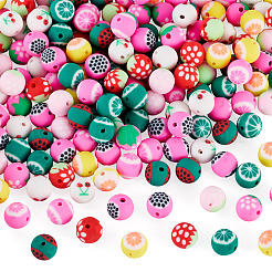 180Pcs 9 Colors Fruits Theme Handmade Polymer Clay Beads&nbsp;CLAY-TA0001-94