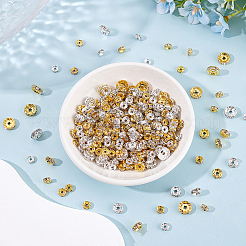 520Pcs Brass Rhinestone Spacer Beads&nbsp;RB-PA0001-07B