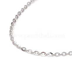 Anti-Tarnish Rhodium Plated 925 Sterling Silver Beadable Necklaces&nbsp;STER-I021-01P