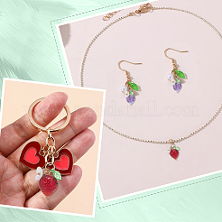10Pcs 5 Colors Glass & Acrylic & Resin Pendants&nbsp;PALLOY-AR00014