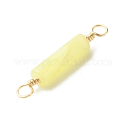Natural Lemon Jade Connector Charms&nbsp;PALLOY-JF01454-08