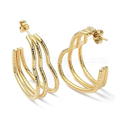 Ion Plating(IP) 304 Stainless Steel Heart Stud Earrings&nbsp;EJEW-G375-09G