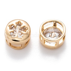 Real 18K Gold Plated Brass Inlaid Cubic Zirconia Multi-Strand Links&nbsp;KK-A154-01G-E