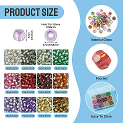 180G 12 Colors Silver Lined Glass Seed Beads&nbsp;SEED-TA0001-73