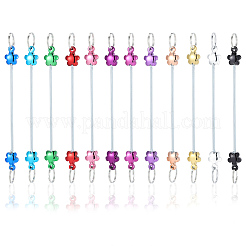 24Pcs 12 Colors Stainless Steel Beadable Keychain Bar for Jewelry Making DIY Crafts&nbsp;AJEW-SC0031-54A