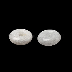 Natural White Moonstone Donut/Disc Charms&nbsp;G-L620-D08