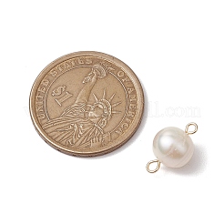 Natural Cultured Freshwater Pearl Connector Charms&nbsp;PALLOY-JF03090-02