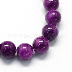 Natural Dyed Yellow Jade Gemstone Bead Strands&nbsp;G-R271-8mm-Y11