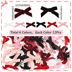 72Pcs 6 Colors Velvet Bowknot Costume Accessories&nbsp;DIY-SP0004-95