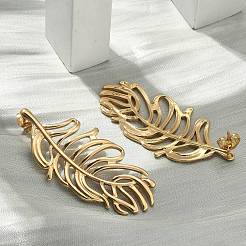 Hollow Leaf 304 Stainless Steel Earrings&nbsp;EJEW-D353-02G