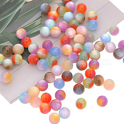 20Pcs Gradient Color Resin Beads&nbsp;PW-WGB0092-01