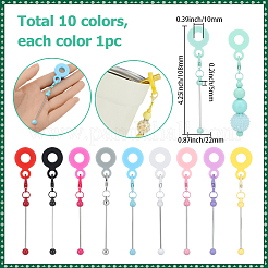 10Pcs 10 Colors Silicone Straw Cover Handle Charms&nbsp;DIY-SP0006-36