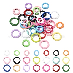 20Pcs Spray Painted Alloy Spring Gate Rings&nbsp;FIND-YW0017-97