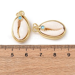 Natural Cowrie Shell Pendants&nbsp;KK-C143-40B-G