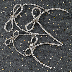 4 Styles Rhinestone with Platinum Iron Brooches for Backpack Clothes&nbsp;JEWB-FH0001-59