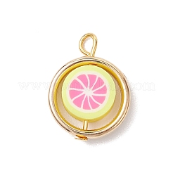 Handmade Polymer Clay with CCB Plastic Bead Frames Pendants&nbsp;PALLOY-JF04753