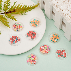 40Pcs 4 Colors PVC Plastic with Polymer Clay Cabochons&nbsp;KY-CJ0001-43
