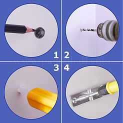 Iron Pad Eye Plate Ceiling Hooks&nbsp;AJEW-WH0038-62P-02