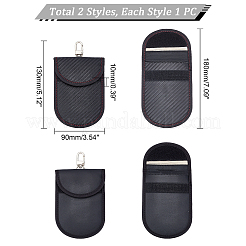 2Pcs 2 Style Carbon Fiber Key Fob Protector Pouch&nbsp;DIY-WR0001-74