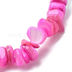 Dyed Natural Freshwater Shell Beads Stretch Bracelets for Men Women&nbsp;BJEW-JB12477-02