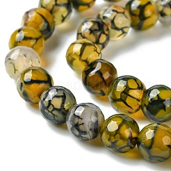 Natural Dragon Veins Agate Beads Strands&nbsp;G-G445-8mm-03