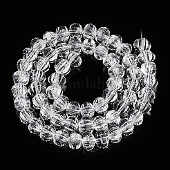 Transparent Crackle Glass Beads Strands&nbsp;GLAA-N051-05