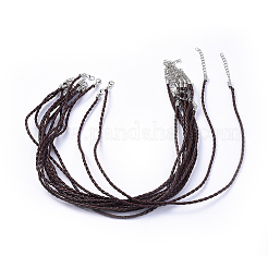 Trendy Braided Imitation Leather Necklace Making&nbsp;LS-X-NJEW-S105-002
