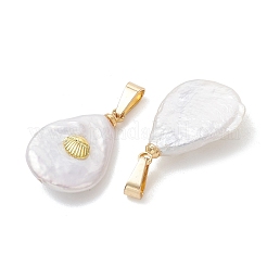 Natural Baroque Keshi Pearl Pendants&nbsp;PALLOY-JF05476