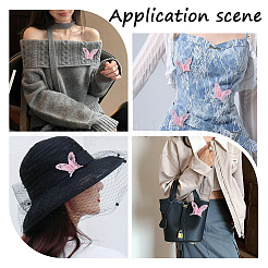 30Pcs Polyester Butterfly Lace Appliques&nbsp;DIY-CY0001-65A