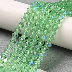 Transparent Electroplate Glass Beads Strands&nbsp;EGLA-A039-T4mm-L24