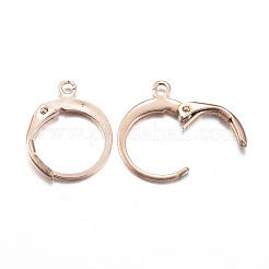Ion Plating(IP) 304 Stainless Steel Leverback Earring Findings&nbsp;X-STAS-D167-55RG