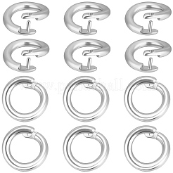 Brass Twister Clasps&nbsp;KK-BBC0025-17B-S