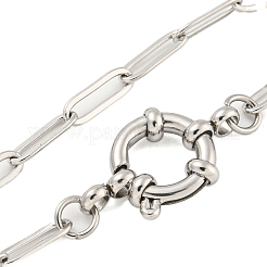 Tarnish Resistant 304 Stainless Steel Paperclip Chain Bracelets for Women&nbsp;BJEW-Q344-03P